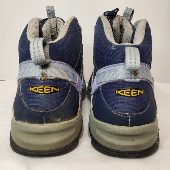 Keen women Marshall mid waterproof cushion collar hiking boot blue+grey Sz 7 - Picture 4 of 16